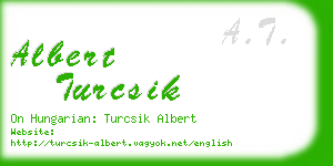 albert turcsik business card